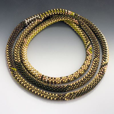 Miyuki bead crochet rope necklace