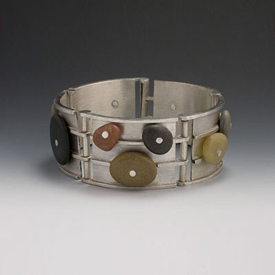 Felhandler Steeneken Design Sterling Silver & Cape Cod Sea Pebble Bracelet