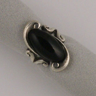 Antonio Pineda Sterling Silver and Black Onyx Ring