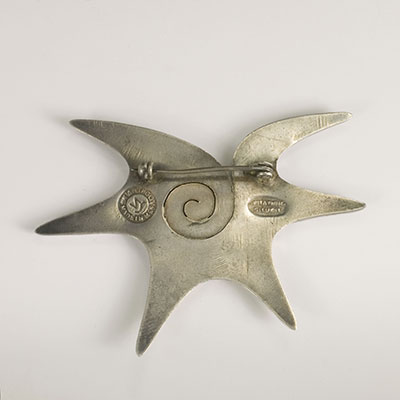 Spratling Silver Choluteca Conch Cross Section Pin mark