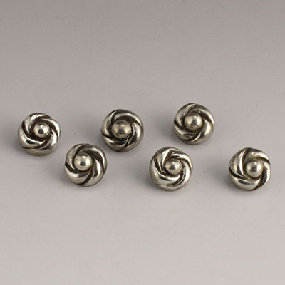 William Spratling silver knot buttons