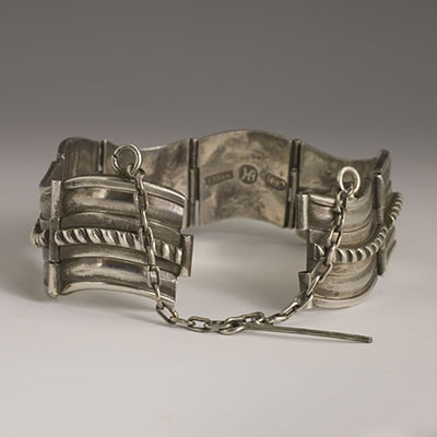 Hector Aguilar Sterling Silver Wave Bracelet