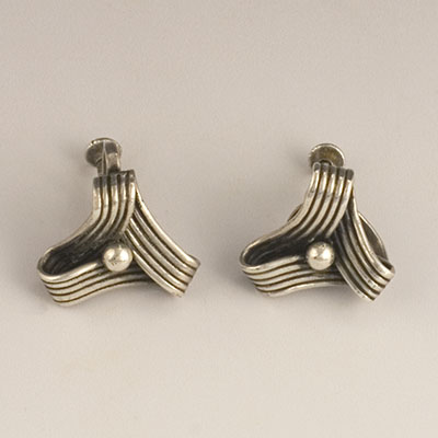 Vintage Mexican Silver jewelry William Spratling Silver earrings